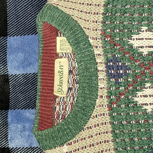 Vintage. 90s. St John's Bay. Thick 90%Acrylic Crewneck Sweater. Size XL - Picture 3 of 15